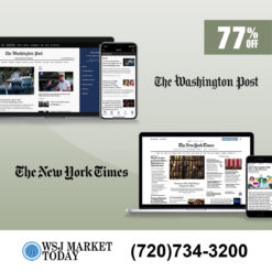 Washington Post Subscription and NYT Subscription 77% Off