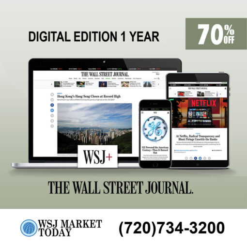 WSJ Digital Membership for 1 Year with 70% Discount