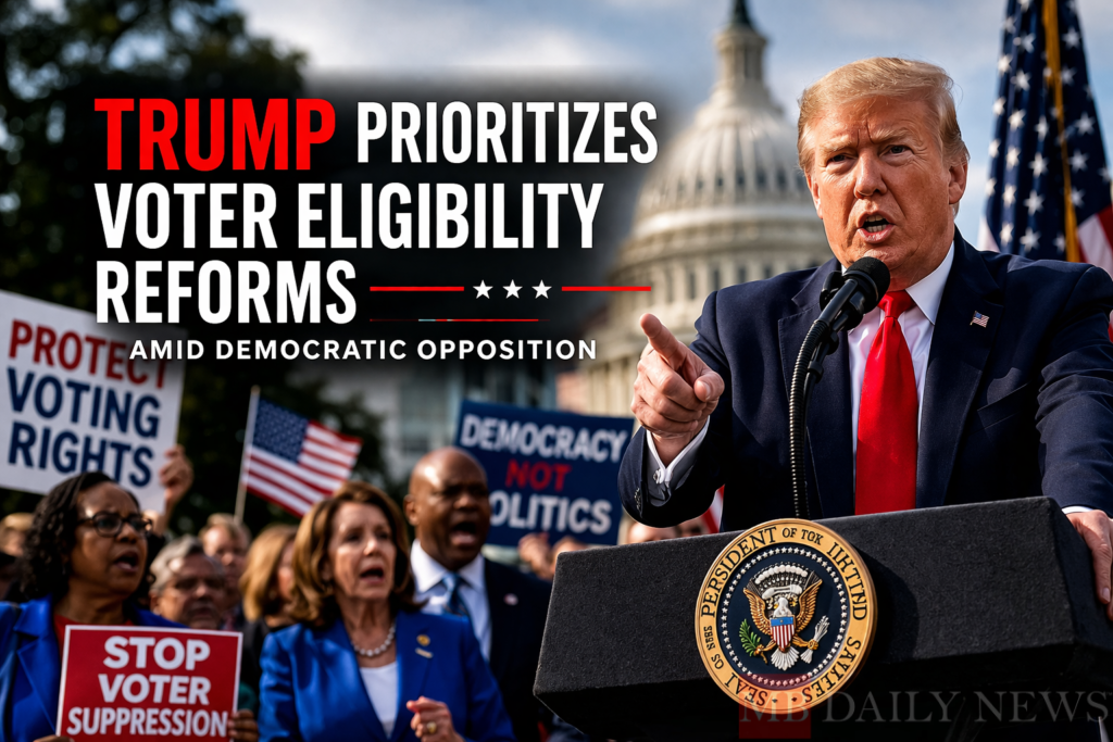 Trump Prioritizes Voter Eligibility Reforms Amid Democratic Opposition