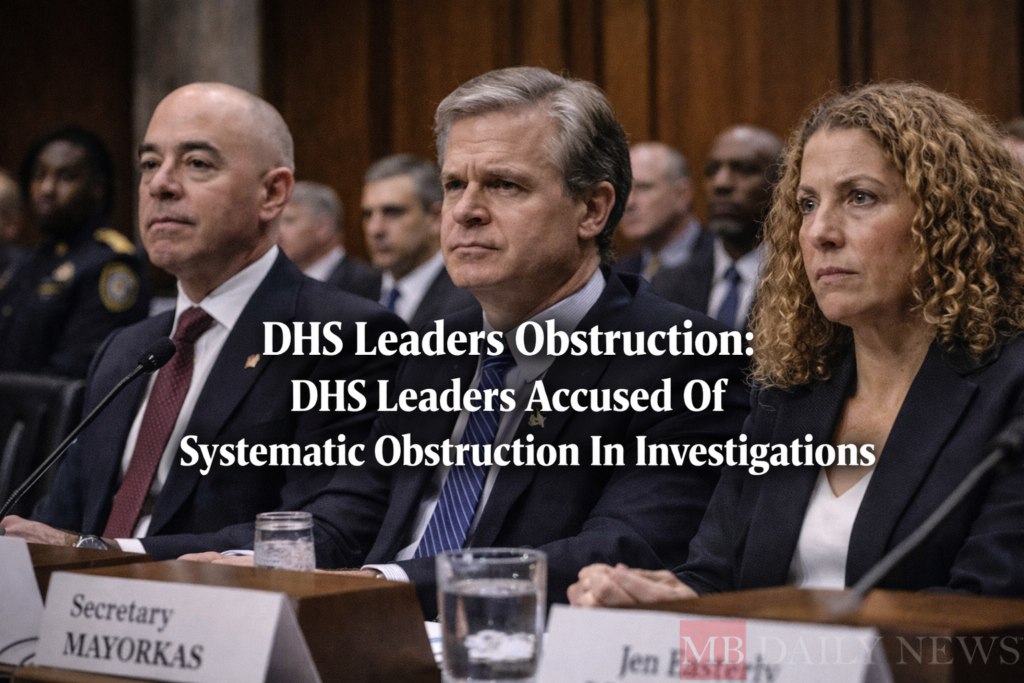 DHS Leaders Obstruction: Dhs Leaders Accused Of Systematic Obstruction In Investigations