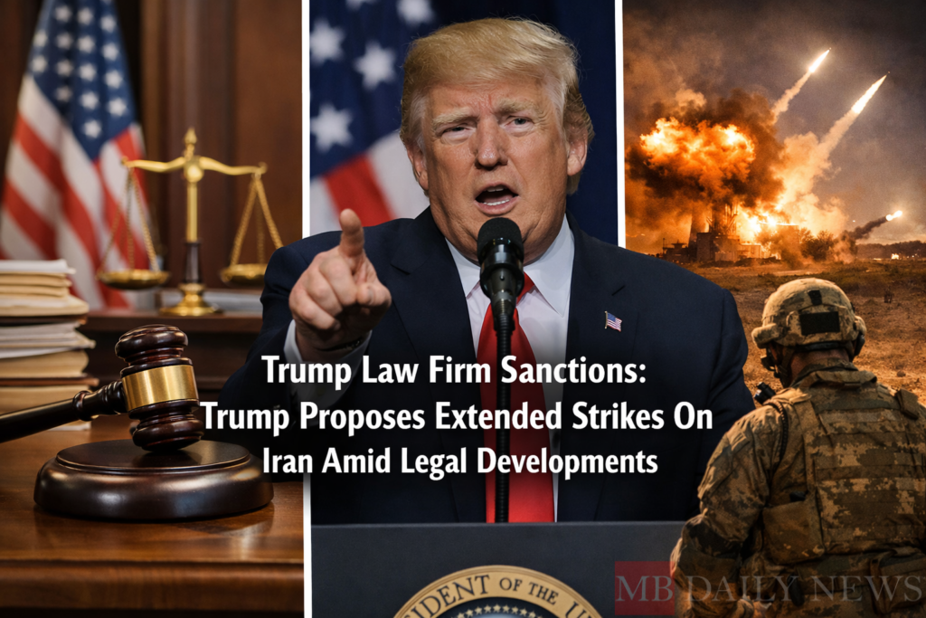 Trump Law Firm Sanctions: Trump Proposes Extended Strikes On Iran Amid Legal Developments