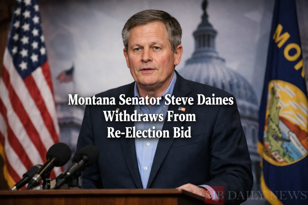 Montana Senator Steve Daines Withdraws From Re-Election Bid